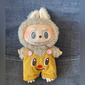 Adorable Plush Bunny Toy with Yellow Overalls